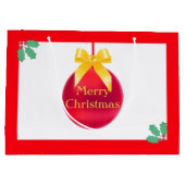 Weihnachtsball Große Geschenktüte (Rückseite)