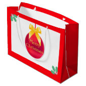 Weihnachtsball Große Geschenktüte (Rückseite Schrägansicht)
