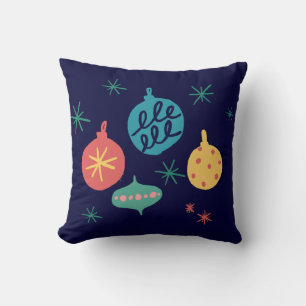 Weihnachtsball Grün Gelb Vintage Kissen
