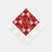 Weihnachtsball in Rot und Schwarz Retro Serviette (Ecke)