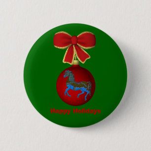 Weihnachtsball Karussell Pferd Feiertag Button But