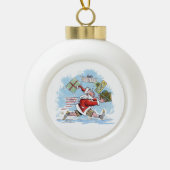 Weihnachtsball Keramik Kugel-Ornament (Vorderseite)