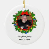 Weihnachtsball Keramik Ornament (Hinten)