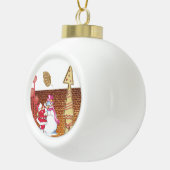 Weihnachtsball-Keramik, Snowman Keramik B Keramik Kugel-Ornament (Rechts)