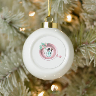 Weihnachtsball-Keramik, Snowman Keramik B Kugel-Ornament