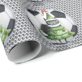 Weihnachtsball mit Cat Santa Claus Geschenkpapier (Rolleneckpunkt)