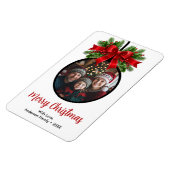 Weihnachtsball Ornament Foto White Magnet (Linke Seite)