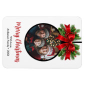 Weihnachtsball Ornament Foto White Magnet (Horizontal)