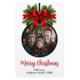 Weihnachtsball Ornament Foto White Magnet