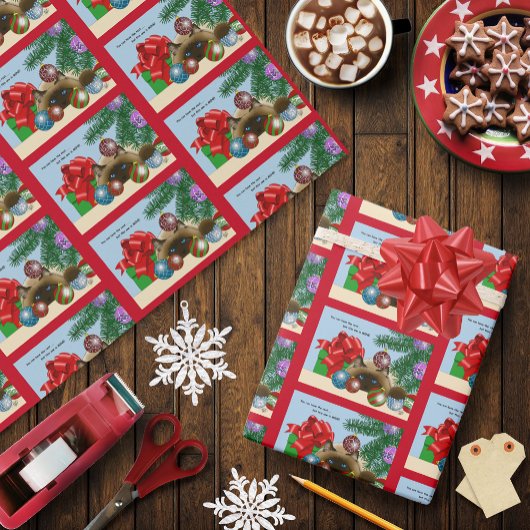 Weihnachtsball-Ornament-Katze Geschenkpapier