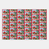Weihnachtsball-Ornament-Katze Geschenkpapier Set (Vorderseite)