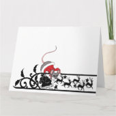 Weihnachtsball-Ornament-Katze Karte (Rückseite)