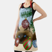 Weihnachtsball-Ornament-Katze Schürze (InSitu)