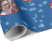 Weihnachtsball Ornamente 6 Fotos D-Blue Geschenkpapier (Rolleneckpunkt)