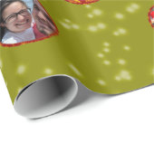 Weihnachtsball-Ornamente 6 Fotos D-Gelb Geschenkpapier (Rolleneckpunkt)