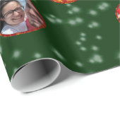 Weihnachtsball-Ornamente 6 Fotos D-Green Geschenkpapier (Rolleneckpunkt)