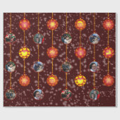 Weihnachtsball Ornamente 6 Fotos D-Red Geschenkpapier (Flach)