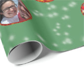 Weihnachtsball Ornamente 6 Fotos L-Green Geschenkpapier (Rolleneckpunkt)