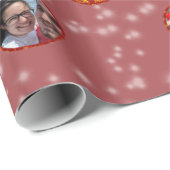 Weihnachtsball Ornamente 6 Fotos L-Red Geschenkpapier (Rolleneckpunkt)