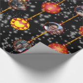 Weihnachtsball Ornamente 6 Fotos, Schwarz Geschenkpapier (Ecke)