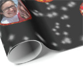 Weihnachtsball Ornamente 6 Fotos, Schwarz Geschenkpapier (Rolleneckpunkt)