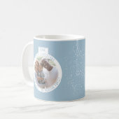 Weihnachtsball Pastell Blue Foto Holiday Kaffeetasse (Vorderseite Links)