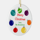Weihnachtsball personalisierte Chrstmas Keramik Ornament (Rechts)