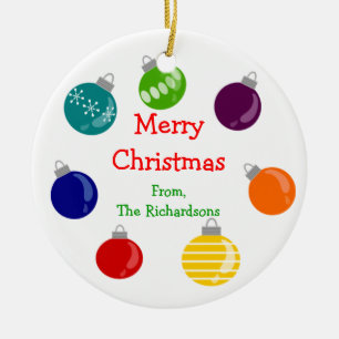 Weihnachtsball personalisierte Chrstmas Keramik Ornament