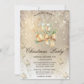 Weihnachtsball, Rentier, Schneeflocken-Party Einladung (Vorderseite)