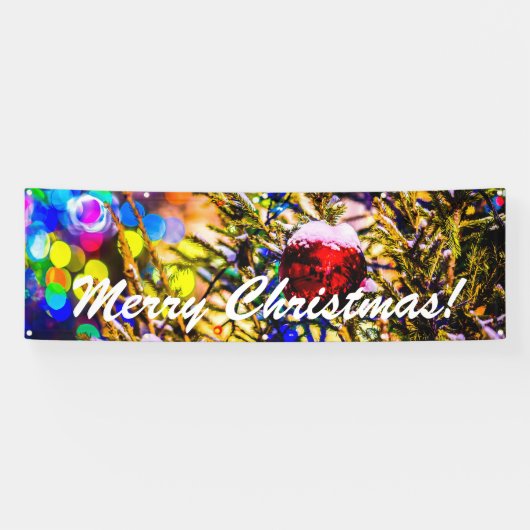 Weihnachtsball Rot Banner (Horizontal)