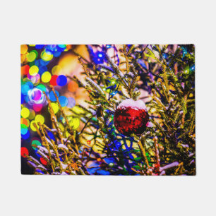 Weihnachtsball Rot Fußmatte