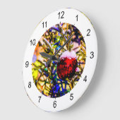 Weihnachtsball Rot Große Wanduhr (Winkel)