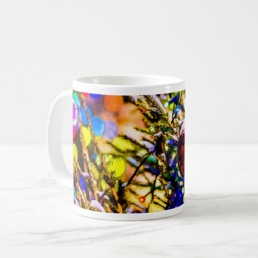 Weihnachtsball Rot Kaffeetasse (Vorderseite Links)