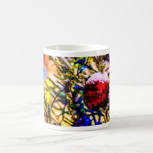 Weihnachtsball Rot Kaffeetasse (Mittel)