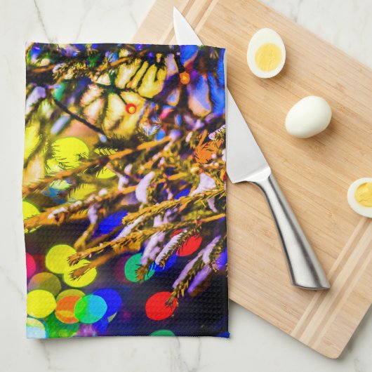 Weihnachtsball Rot Küchentuch (Viertel Falte)