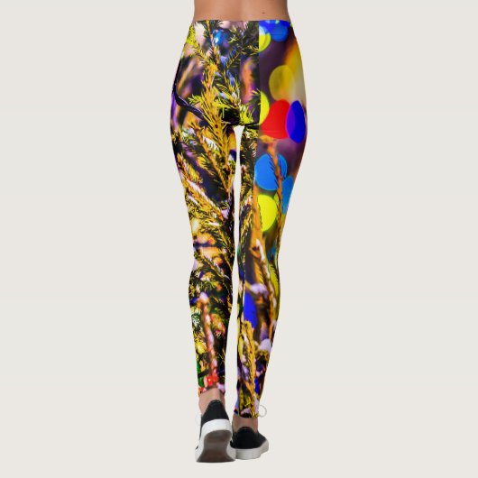 Weihnachtsball Rot Leggings (Rückseite)