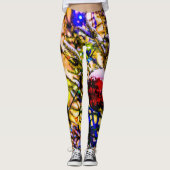 Weihnachtsball Rot Leggings (Vorderseite)