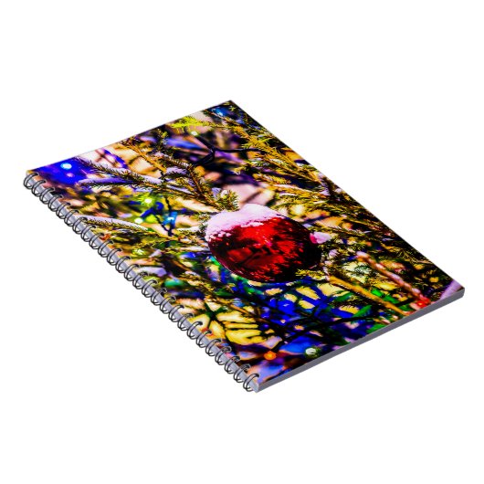 Weihnachtsball Rot Notizblock (Rechte Seite)