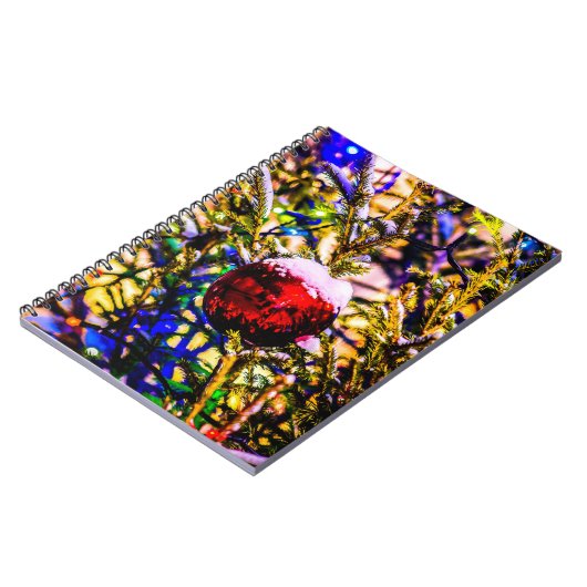 Weihnachtsball Rot Notizblock (Linke Seite)