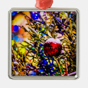 Weihnachtsball Rot Ornament Aus Metall