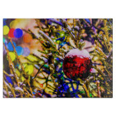Weihnachtsball Rot Schneidebrett (Vorderseite)