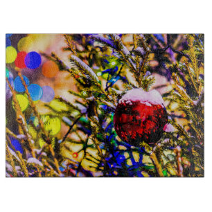 Weihnachtsball Rot Schneidebrett
