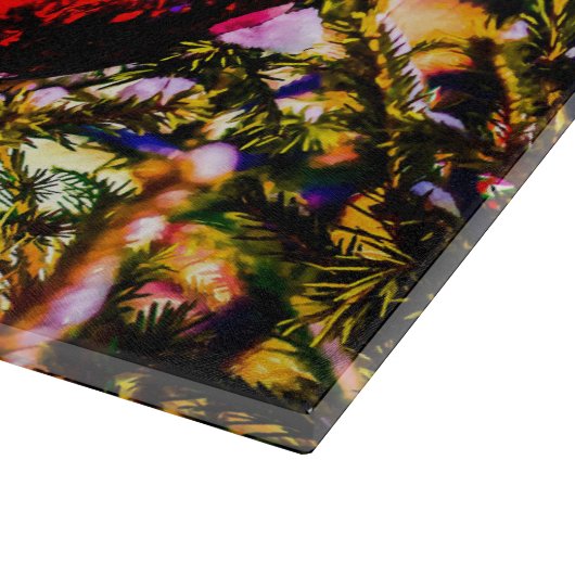 Weihnachtsball Rot Schneidebrett (Ecke)