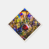 Weihnachtsball Rot Serviette (Ecke)