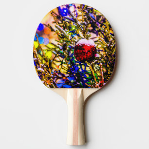 Weihnachtsball Rot Tischtennis Schläger