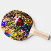 Weihnachtsball Rot Tischtennis Schläger (Seitenansicht)