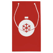 Weihnachtsball Rote Geschenktasche Kleine Geschenktüte (Rückseite)