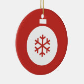 Weihnachtsball Rote Keramik Ornament (Rechts)