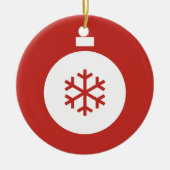 Weihnachtsball Rote Keramik Ornament (Vorne)