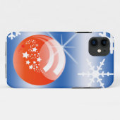 Weihnachtsball Schneeflocken Case-Mate iPhone Hülle (Rückseite (Horizontal))
